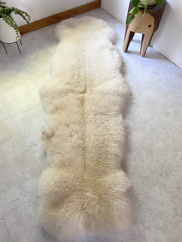 double sheepskin rug