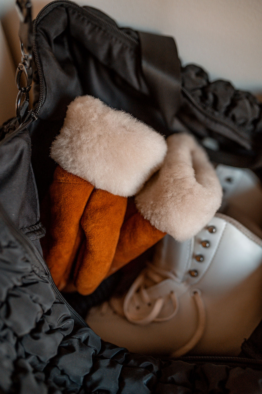 The Haven Sheepskin Mitten in Amber