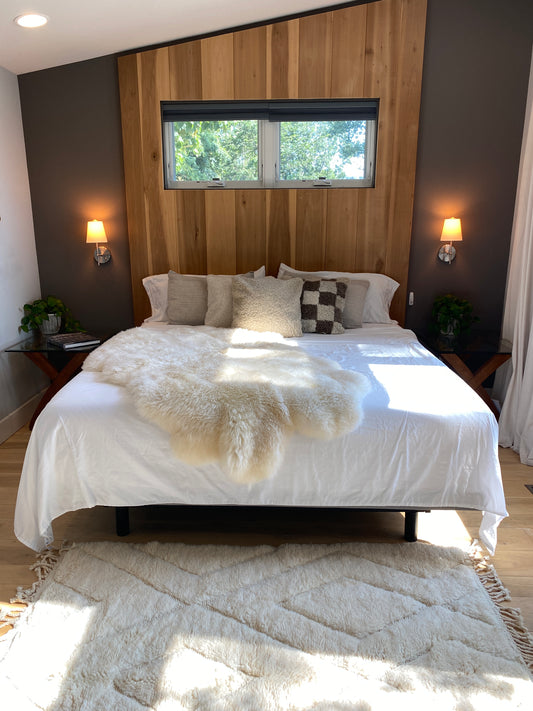 Plush Quad (4-Pelt) Ivory Sheepskin