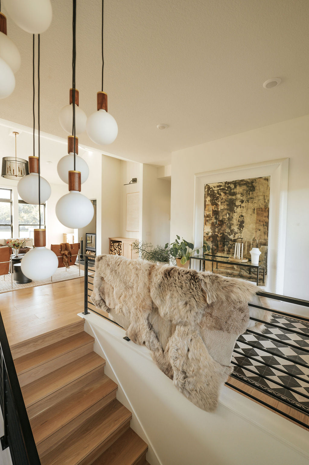Mixed Textured Sheepskin Rug #1