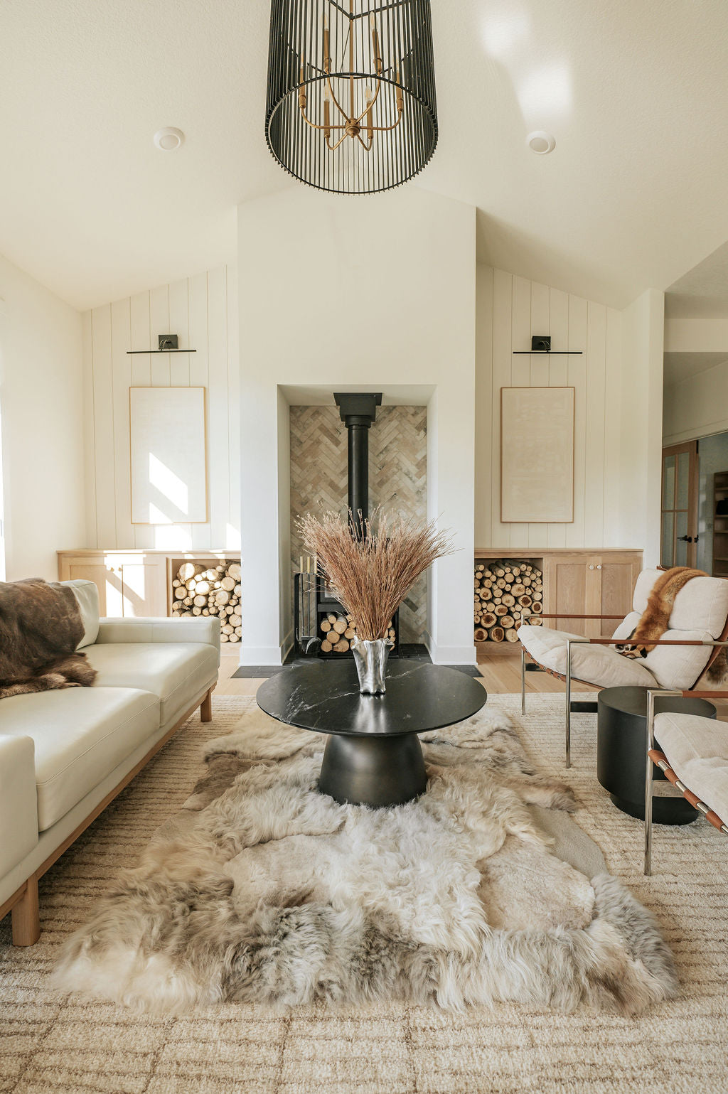Mixed Textured Sheepskin Rug #1