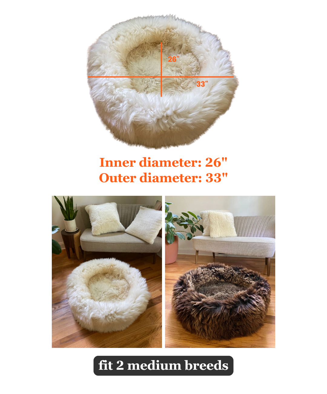 Sheepskin Dog Beds