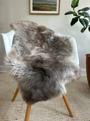 Rare Grey and Brown Sheepskin