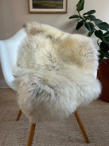 Ivory and Tan with Grey Undertone Sheepskin