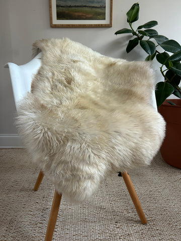 Light Grey Beige Sheepskin #7