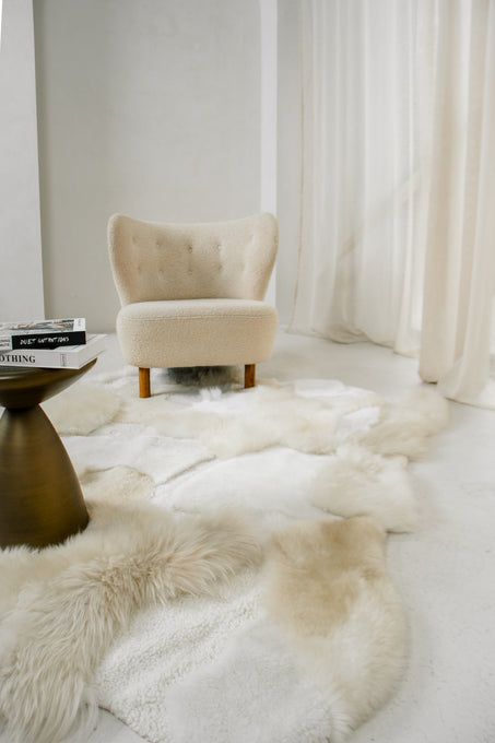 Mixed Textured Sheepskin Rug #1