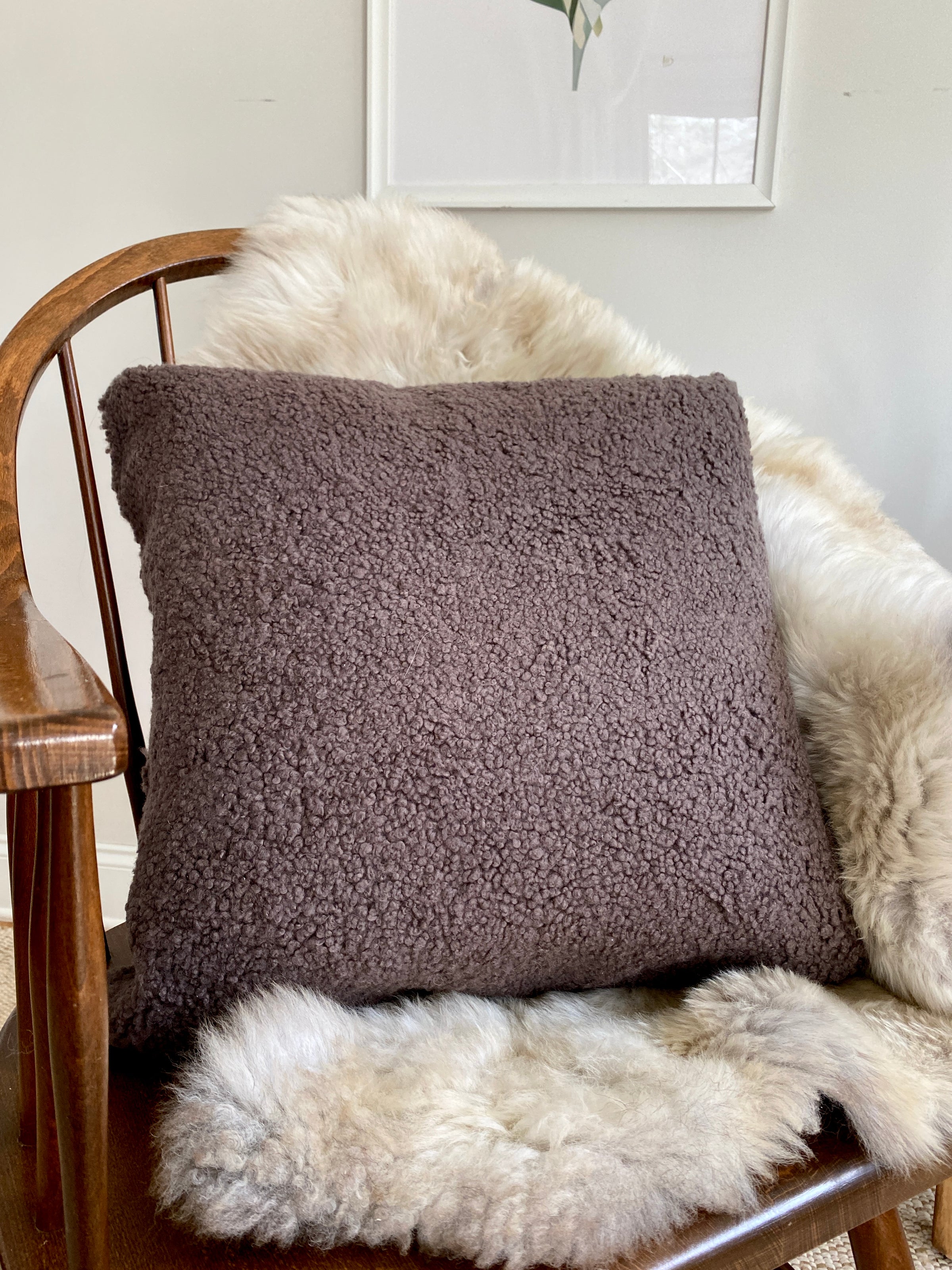 Shearling Sheepskin Throw Pillows for Sofa– East Perry