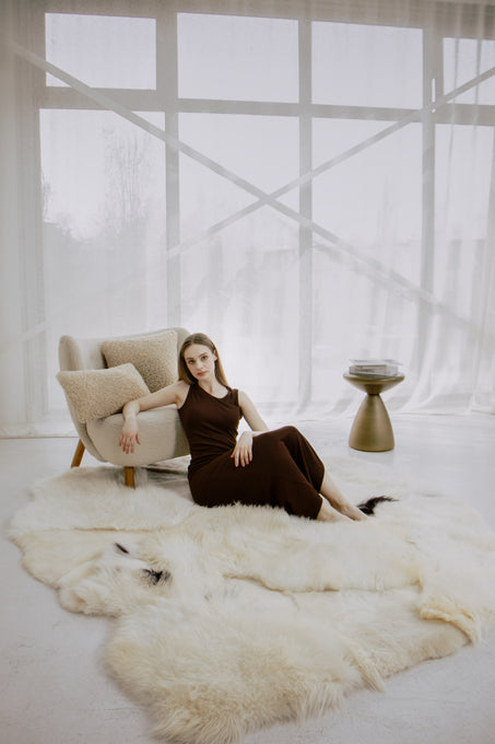 Mixed Textured Sheepskin Rug #2