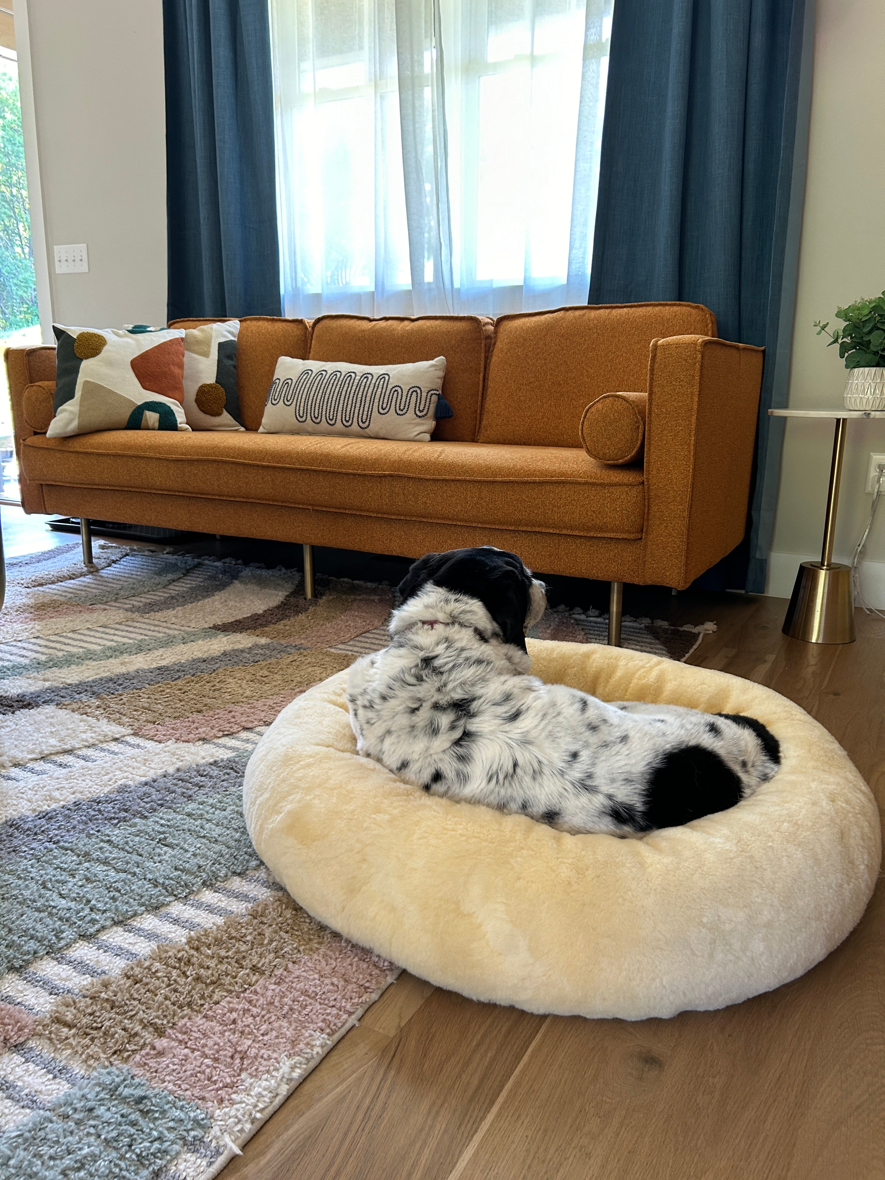 SNUGLY - Short Fur Sheepskin Dog Bed