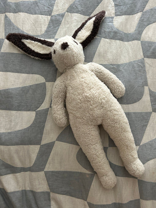 Shearling Sheepskin Bunny Stuffed with Wool