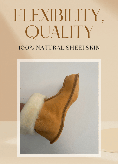 Terra Slipper: Sheepskin Minimalist Footwear (White)