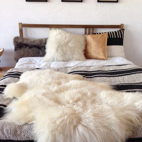 Classic ivory sheepskin