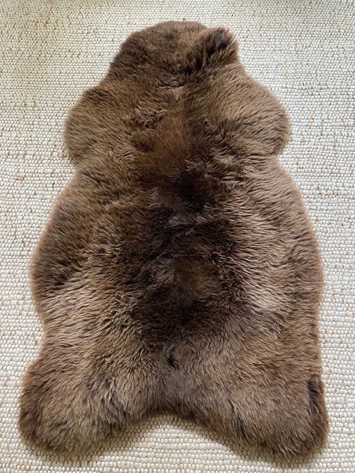 Top view of classic light brown sheepskin 
