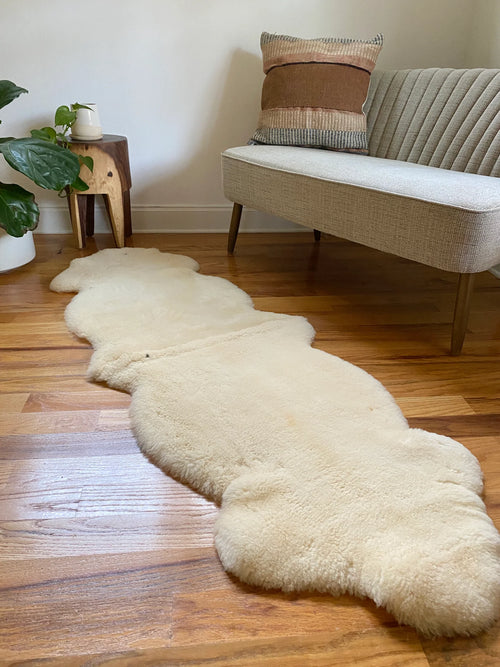 Double Shorn Golden Ivory Sheepskin