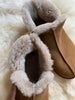 extra roomy genuine sheepskin slipper with fluffy interior 