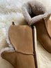 extra roomy genuine sheepskin slipper with fluffy interior 
