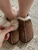 Pair of extra roomy genuine sheepskin slipper