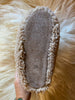 Bottom-view of extra warm sheepskin booties
