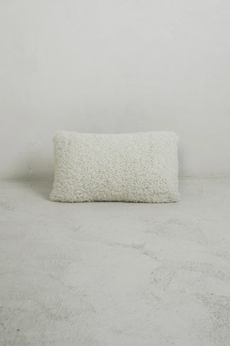 Ivory shearling lumbar