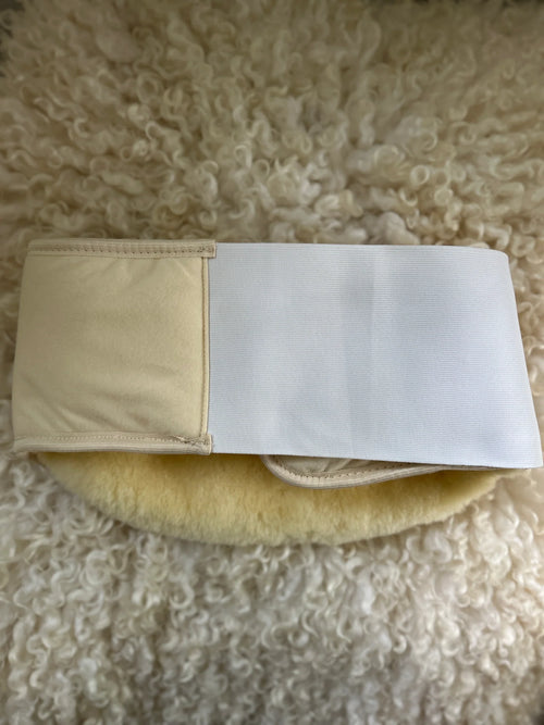 Medical grade sheepskin kidney warmer and waist belt