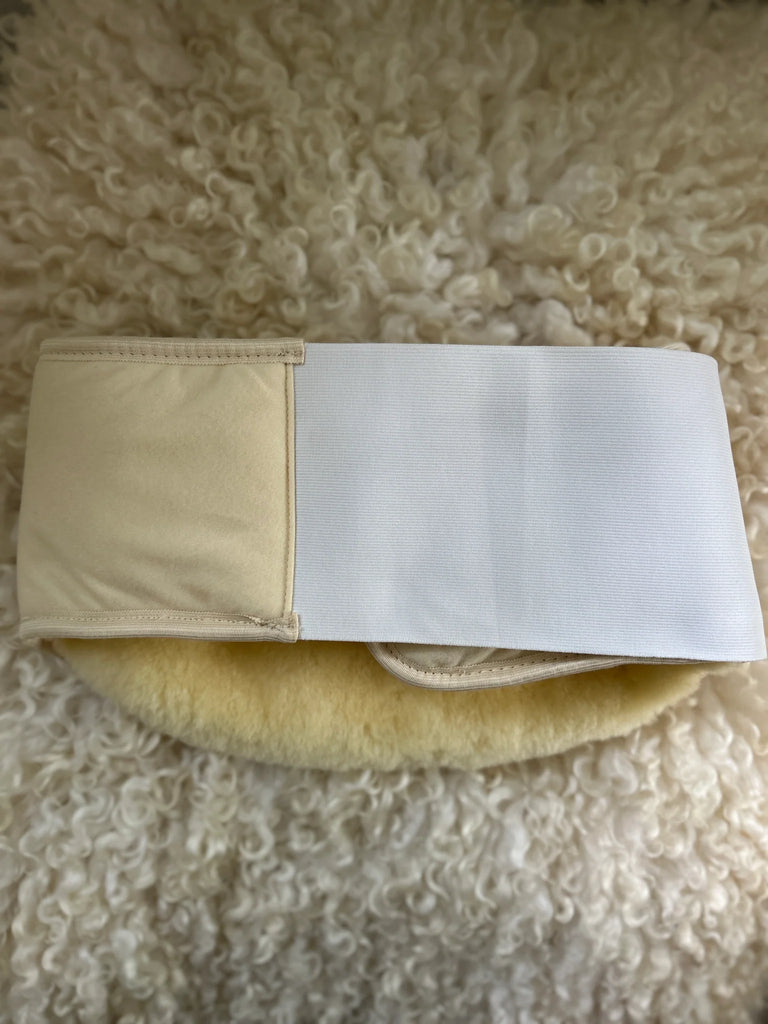 Medical grade sheepskin kidney warmer and waist belt