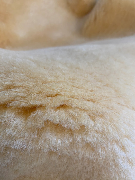 Close-up of medical relugan nursery sheepskin