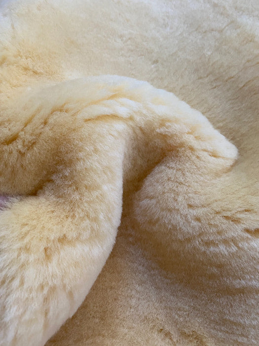 Close-up of medical relugan nursery sheepskin