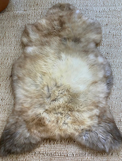 top view of mixed color super soft sheepskin 