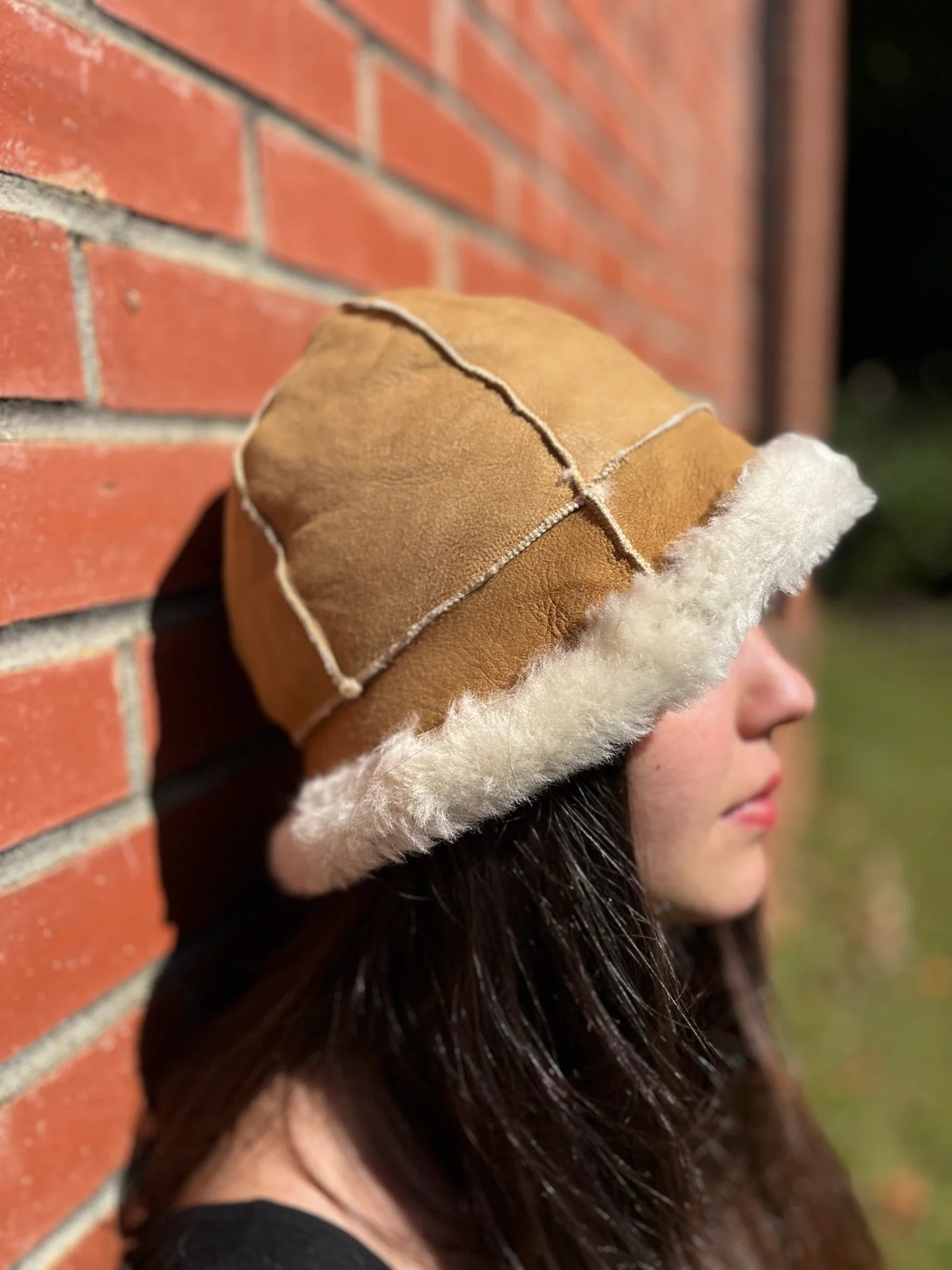 Santa-fe sheepskin bucket hat