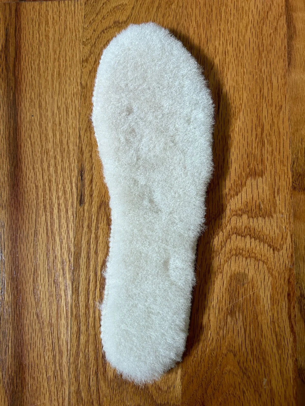 Top-view of sheepskin insoles