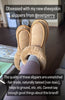 Person wearing sheepskin slippers 