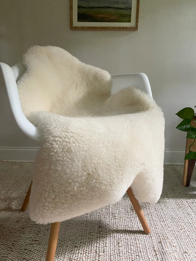short fur ivory sheepskin