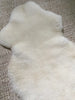 Top-view of short fur ivory sheepskin