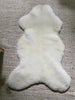 Top-view of short fur ivory sheepskin