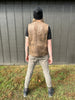 Rear-view of the rancher sheepskin vest