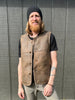 Front-view of the rancher sheepskin vest
