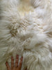 Textuer of Patchwork ivory sheepskin 