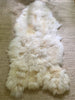 Top view of Patchwork ivory sheepskin 