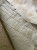 Under texture of Patchwork ivory sheepskin 