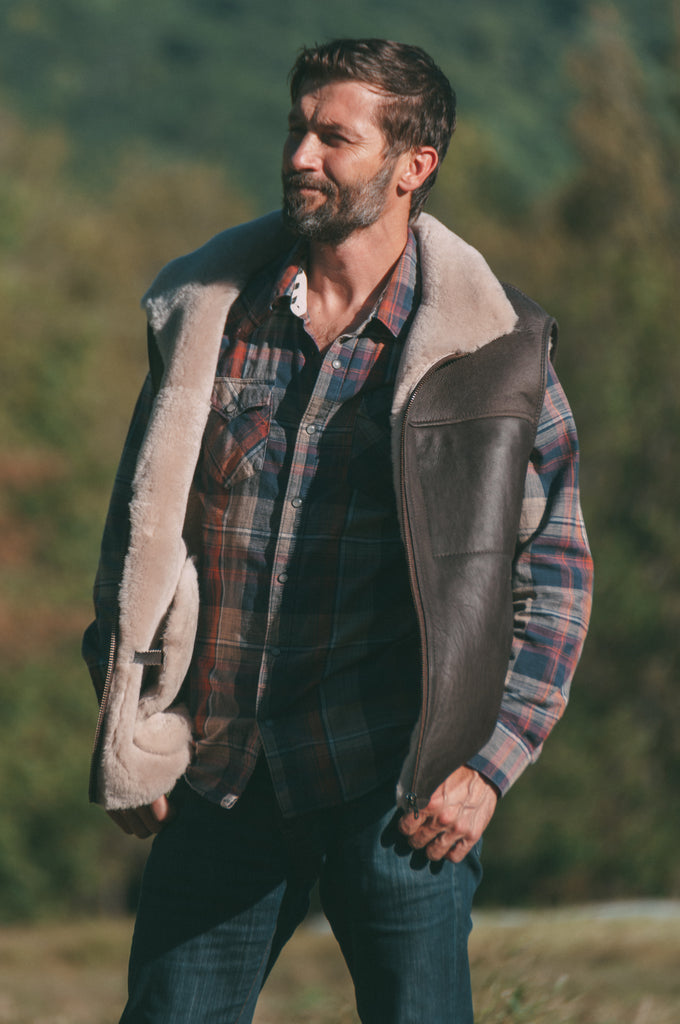 warm sheepskin vest