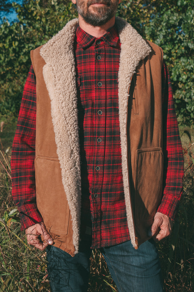 warm sheepskin vest