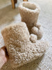 real fur slippers