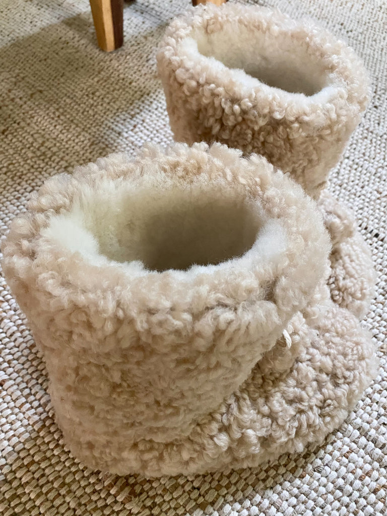 natural sheepskin fur slippers