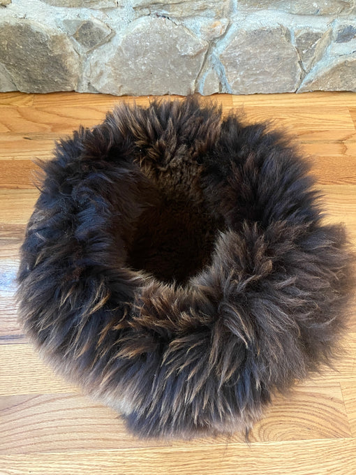 SMALL Brown Sheepskin Pet Bed