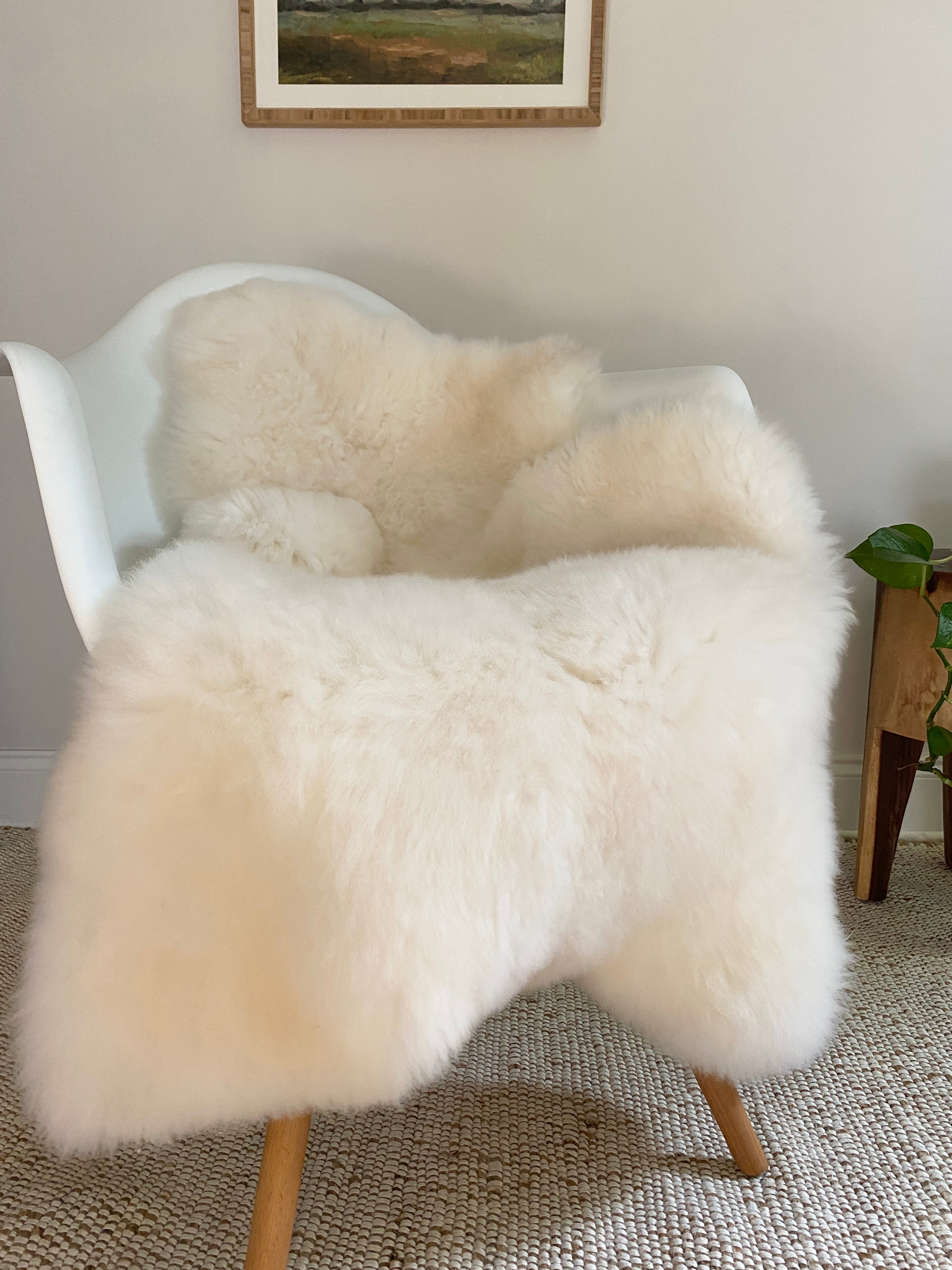 Bright Ivory Nursery Sheepskin– East Perry