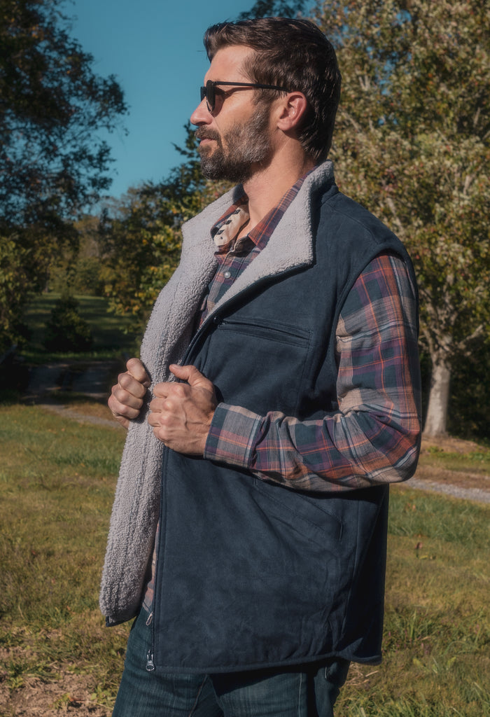 shearling sheepskin vest