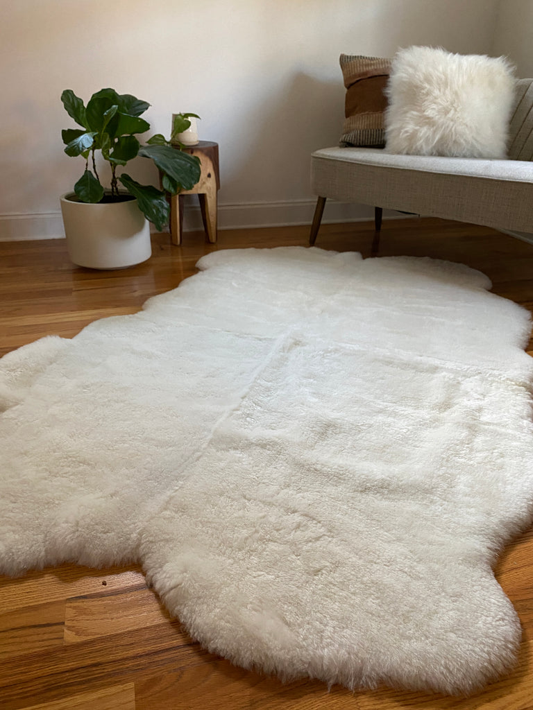 real sheepskin rug