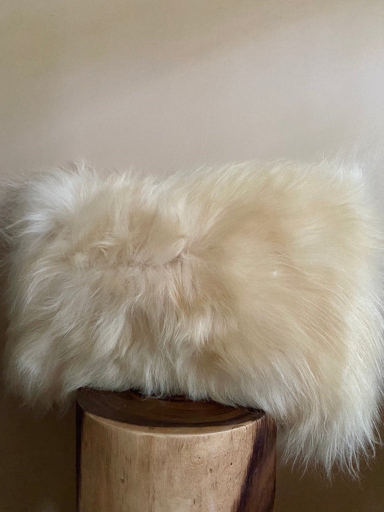 natural fur pillow