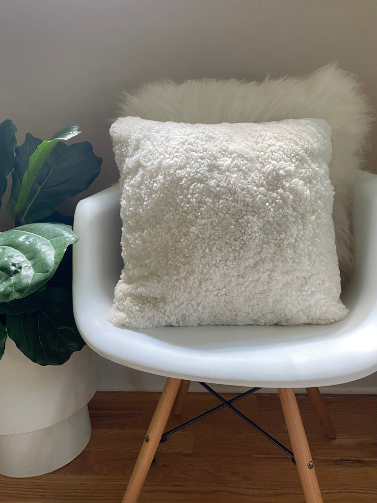 Ivory colored pillow