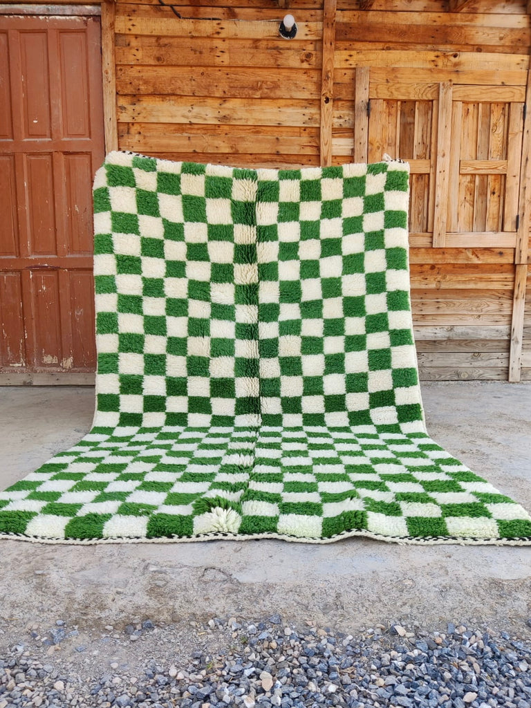 checkered Moroccan rug